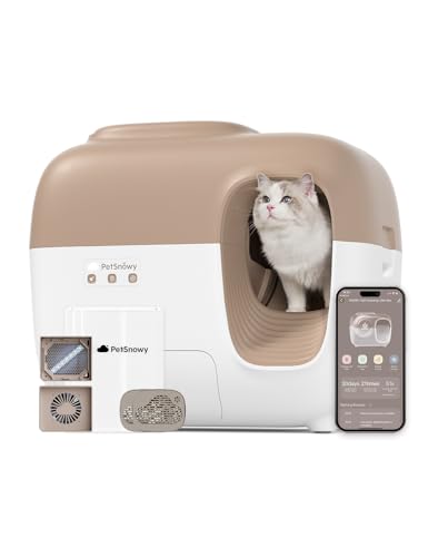 PetSnowy Snow+ Katzenklo Selbstreinigend Katzentoilette mit TiO2 Geruch an der Quelle...