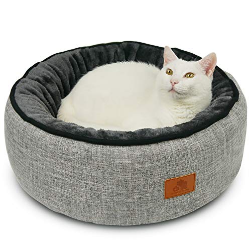 SCHLITZOHR Donut Katzenbett Sissy rund | Ø 50cm | waschbares Premium Bettchen für Katzen...